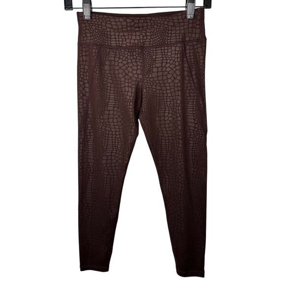 Sweaty Betty Purple Snakeskin Print All Day 7/8 Length Leggings Women's XS - Picture 2 of 9